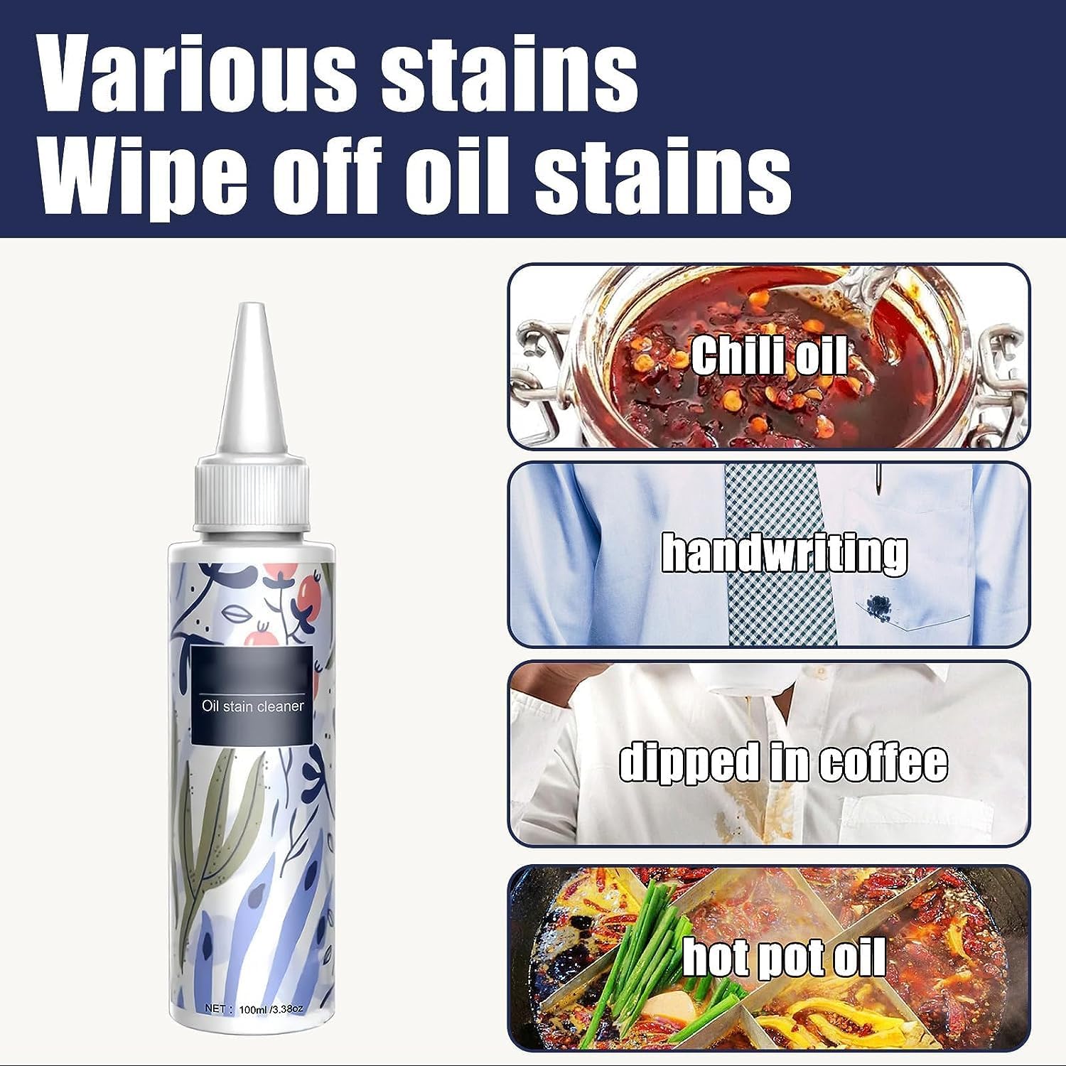 Sonsel Oil Stain Cleaner - Sonsel Oil Stain Removor - Stain Removor for Clothes - Grease Remover for Clothes  - Fabric Stain Removor