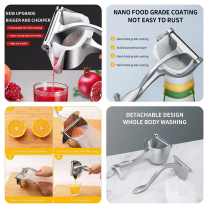 Stainless Steel Manual Juicer machine - Hand Press Juicer - Portable Juicer - Fruit Juicer-fruit presser