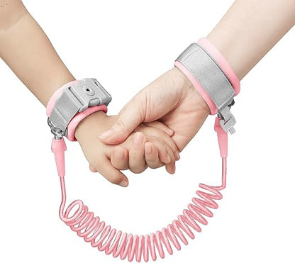 Toddler Harness Walking Leash- Child Anti Lost Wrist Link - Child Safety Harness - Upgrade with Reflective(6.5ft) - for Boys and Girls,Not Easy to Open Without Key (Cool Black)