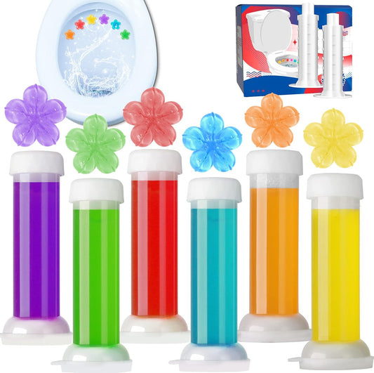 Toilet Gel Stamp, Count Flower Fragrance Bathroom Deodorizer Bowl Cleaner Toilet Refills
