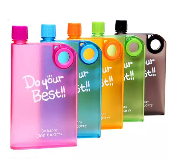 Transparent Plastic Notebook Style Water Bottle