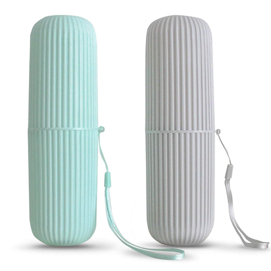 Travel Toothbrush Holder, Portable Toothbrush Cup Case for Traveling, Camping, Business Trip and School, Multifuction Toothbrushes Toothpaste Set