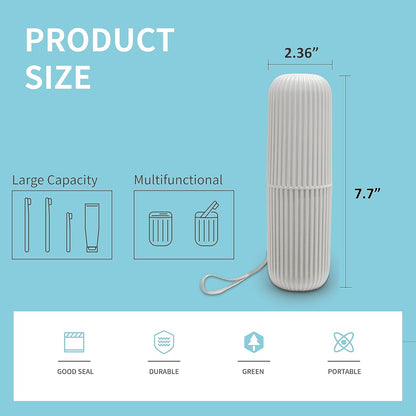 Travel Toothbrush Holder, Portable Toothbrush Cup Case for Traveling, Camping, Business Trip and School, Multifuction Toothbrushes Toothpaste Set