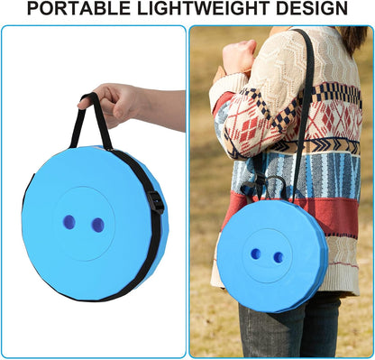 Upgraded Foldable Stool Thickened, Portable Collapsible Stool Retractable Stool for Fishing, Hiking Tours, BBQ, Parties, Outdoor Activities 