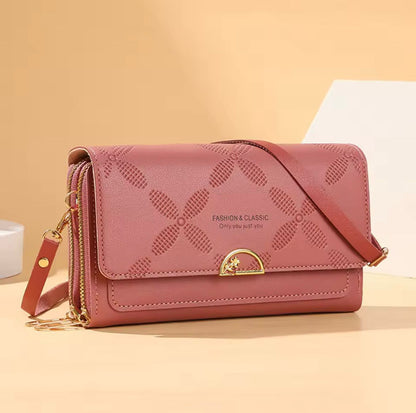 Urban Chic Dual Zip Long Wallet Bag With Adjustable Belt