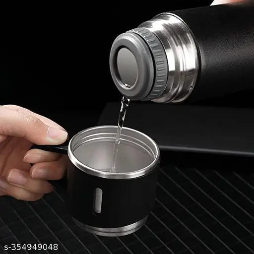 Vacuum Flask Set Stainless Steel Drinking Metal Water Bottle 
