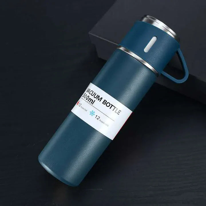 Vacuum Flask Set Stainless Steel Drinking Metal Water Bottle 