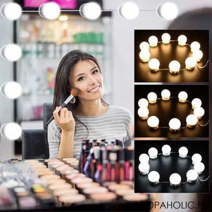 Vanity Light LED Bulbs for Makeup - Mirror Stand 10 Bulbs with 3 Light Modes
