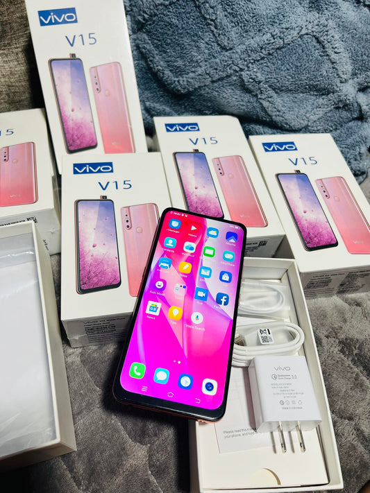 Vivo V15 - 6.53 Inches Full HD+ Display - Dual Sim - PTA Approved - 8GB RAM - 256GB ROM - Motorize Popup Front 32MP Camera - Dual Engine Fast Charging (Phone with Box AND Charger) - Mix Color