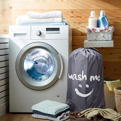 Wash Me Laundry Bag, Large Dirty Clothes Storage, Machine Washable, Heavy Duty Hamper Liner 