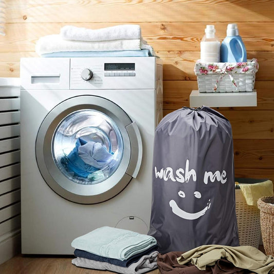 Wash Me Laundry Bag, Large Dirty Clothes Storage, Machine Washable, Heavy Duty Hamper Liner 