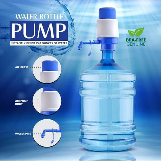 Water Bottle - Manual Pump Drinking - Water Pump - Water Dispenser - Hand Press Pump
