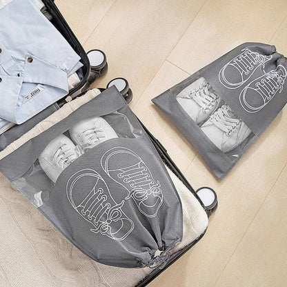 Shoe Bags For Travel, Used As For Storage or Shoe Travel Bag, Space Saving When Travelling With This Travel Shoe Bags For Packing, Featuring Waterproof Nylon Sneaker Bag