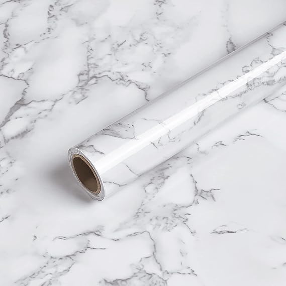 white Peel and Stick Wallpaper - Marble Counter Top Backsplash Self Adhesive