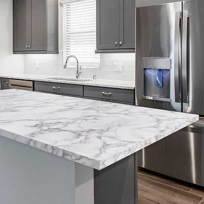 white Peel and Stick Wallpaper - Marble Counter Top Backsplash Self Adhesive