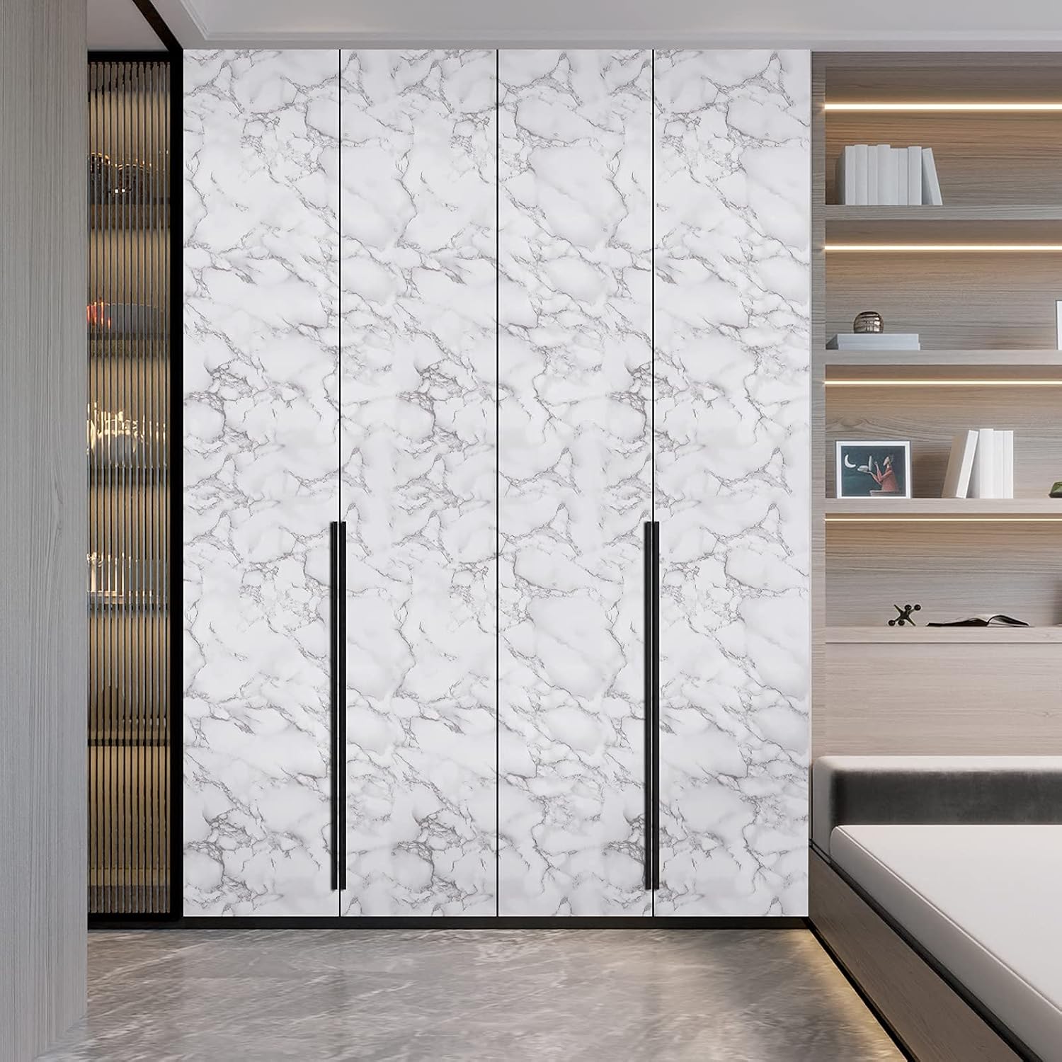 white Peel and Stick Wallpaper - Marble Counter Top Backsplash Self Adhesive